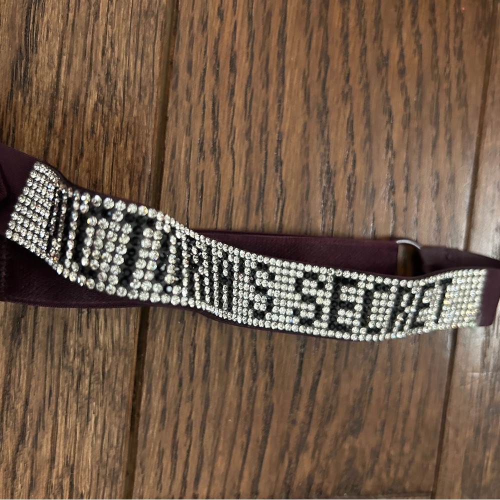 Victoria's Secret Burgundy Bra with Rhinestone Straps - Picture 3 of 3